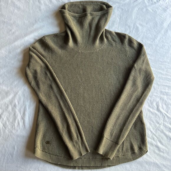Lauren Ralph Lauren Women's Small Olive Green Knit Cowl Turtleneck Sweater - Picture 1 of 4